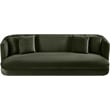 Bowery Hill Contemporary Solid Wood Frame Green Durable Velvet Sofa