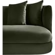 Bowery Hill Contemporary Solid Wood Frame Green Durable Velvet Sofa
