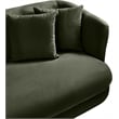Bowery Hill Contemporary Solid Wood Frame Green Durable Velvet Sofa