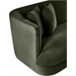 Bowery Hill Contemporary Solid Wood Frame Green Durable Velvet Sofa