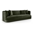 Bowery Hill Contemporary Solid Wood Frame Green Durable Velvet Sofa