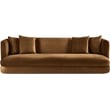 Bowery Hill Contemporary Solid Wood Frame Saddle Durable Velvet Sofa