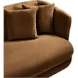 Bowery Hill Contemporary Solid Wood Frame Saddle Durable Velvet Sofa