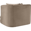 Bowery Hill Contemporary Solid Wood Frame Taupe Durable Velvet Accent Chair
