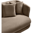 Bowery Hill Contemporary Solid Wood Frame Taupe Durable Velvet Accent Chair