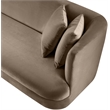 Bowery Hill Contemporary Solid Wood Frame Taupe Durable Velvet Sofa