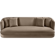 Bowery Hill Contemporary Solid Wood Frame Taupe Durable Velvet Sofa