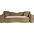Bowery Hill Contemporary Rich Curves Beige Durable Velvet Sofa