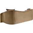 Bowery Hill Contemporary Rich Curves Beige Durable Velvet Sofa