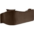 Bowery Hill Contemporary Rich Curves Brown Durable Velvet Sofa
