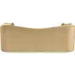 Bowery Hill Contemporary Rich Curves Camel Durable Velvet Sofa