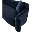 Bowery Hill Contemporary Rich Curves Navy Durable Velvet Sofa