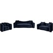 Bowery Hill Contemporary Rich Curves Navy Durable Velvet Sofa