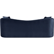 Bowery Hill Contemporary Rich Curves Navy Durable Velvet Sofa