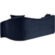 Bowery Hill Contemporary Rich Curves Navy Durable Velvet Sofa