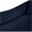 Bowery Hill Contemporary Rich Curves Navy Durable Velvet Sofa