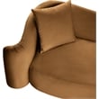 Bowery Hill Contemporary Rich Curves Saddle Durable Velvet Sofa