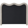 Bowery Hill Contemporary Soft Beige Chenille Fabric Queen Bed