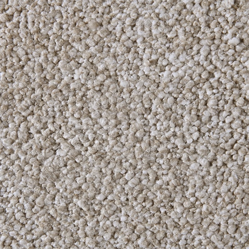 Bowery Hill Contemporary Soft Beige Chenille Fabric Queen Bed