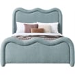 Bowery Hill Contemporary Soft Blue Chenille Durable Fabric Full Bed
