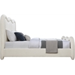 Bowery Hill Contemporary Soft Cream Chenille Fabric Queen Bed