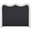 Bowery Hill Contemporary Soft Cream Chenille Fabric Queen Bed