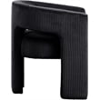 Bowery Hill Contemporary Black Microsuede Corduroy Accent/Dining Chair
