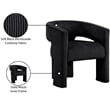 Bowery Hill Contemporary Black Microsuede Corduroy Accent/Dining Chair