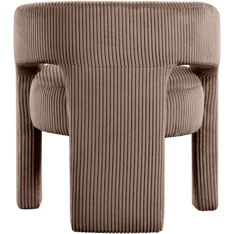 Bowery Hill Contemporary Brown Microsuede Corduroy Accent/Dining Chair