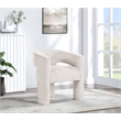 Bowery Hill Contemporary Cream Microsuede Corduroy Accent/Dining Chair