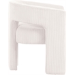 Bowery Hill Contemporary Cream Microsuede Corduroy Accent/Dining Chair