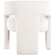 Bowery Hill Contemporary Cream Microsuede Corduroy Accent/Dining Chair