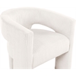 Bowery Hill Contemporary Cream Microsuede Corduroy Accent/Dining Chair