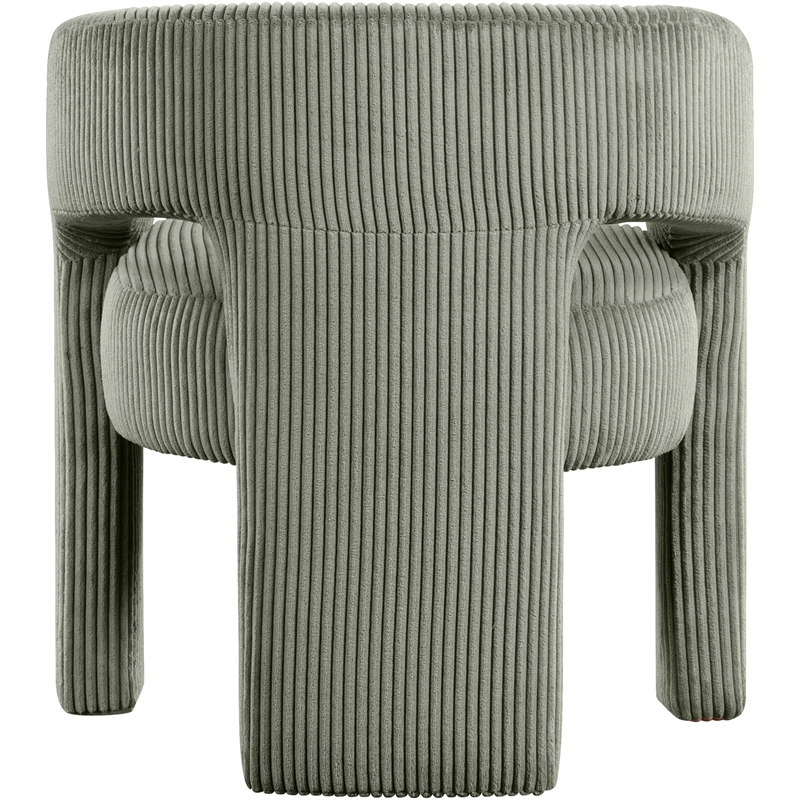 Bowery Hill Contemporary Green Microsuede Corduroy Accent/Dining Chair