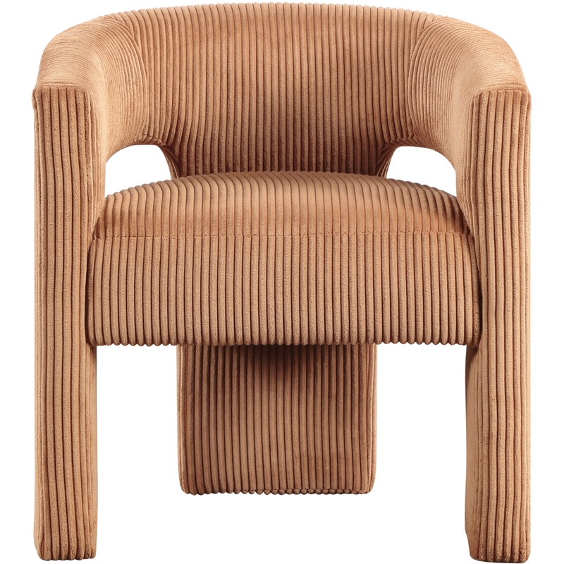 Bowery Hill Contemporary Saddle Microsuede Corduroy Accent/Dining Chair