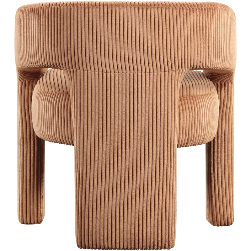 Bowery Hill Contemporary Saddle Microsuede Corduroy Accent/Dining Chair
