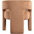 Bowery Hill Contemporary Saddle Microsuede Corduroy Accent/Dining Chair