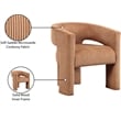 Bowery Hill Contemporary Saddle Microsuede Corduroy Accent/Dining Chair