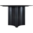 Bowery Hill Contemporary Black Oak Veneer And Sintered Stone Dining Table