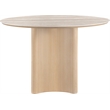 Bowery Hill Contemporary Natural Oak Veneer And Sintered Stone Dining Table