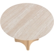 Bowery Hill Contemporary Natural Oak Veneer And Sintered Stone Dining Table