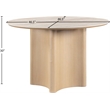 Bowery Hill Contemporary Natural Oak Veneer And Sintered Stone Dining Table
