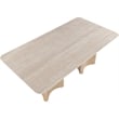 Bowery Hill Contemporary Natural Oak Veneer And Sintered Stone Dining Table