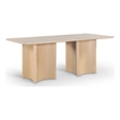 Bowery Hill Contemporary Natural Oak Veneer And Sintered Stone Dining Table