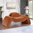 Bowery Hill Contemporary Solid Wood Inner Frame Cognac Durable Velvet Chair
