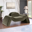 Bowery Hill Contemporary Solid Wood Inner Frame Green Durable Velvet Chair