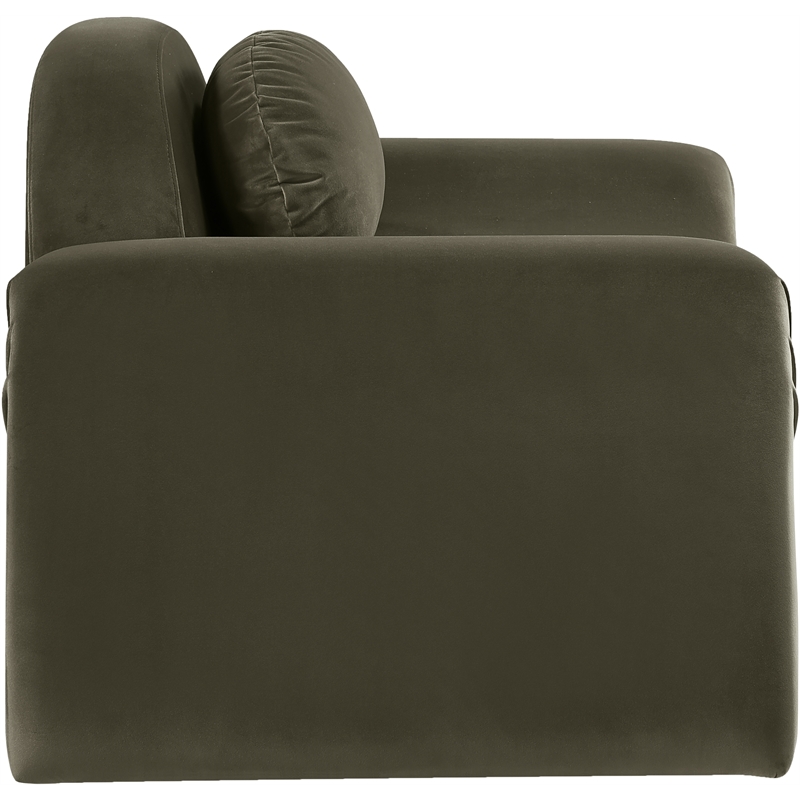 Bowery Hill Contemporary Solid Wood Inner Frame Green Durable Velvet Chair