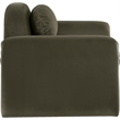 Bowery Hill Contemporary Solid Wood Inner Frame Green Durable Velvet Chair