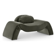 Bowery Hill Contemporary Solid Wood Inner Frame Green Durable Velvet Chair