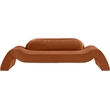 Bowery Hill Contemporary Solid Wood Inner Frame Cognac Durable Velvet Sofa